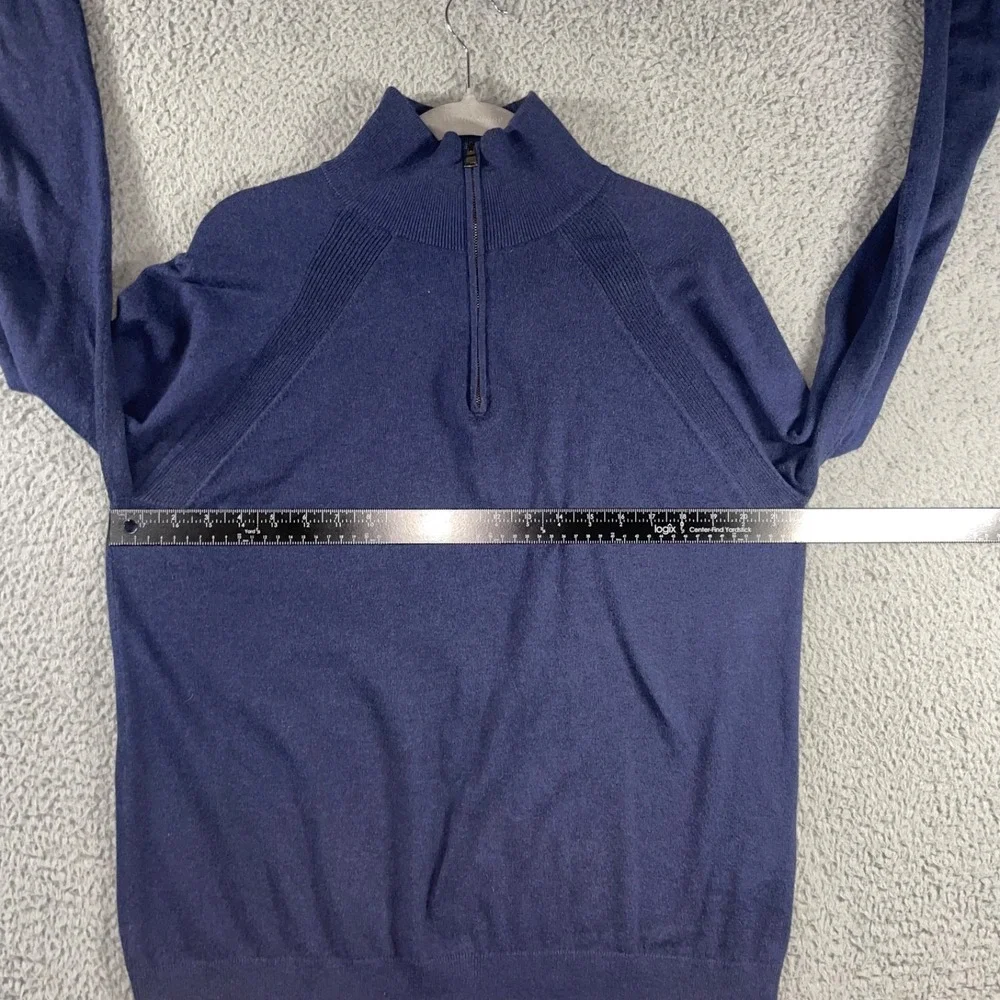 Banana Republic Sweater Men Large‎ 1/4 Zip Cotton Cashmere Classic Preppy